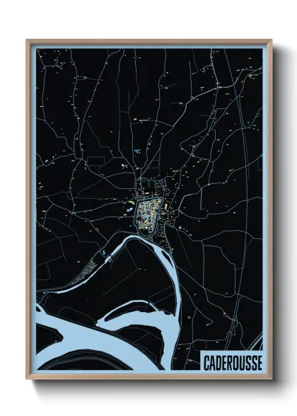 Une affiche de carte sur Caderousse