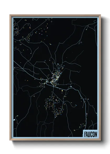 Une affiche de carte sur Faucon