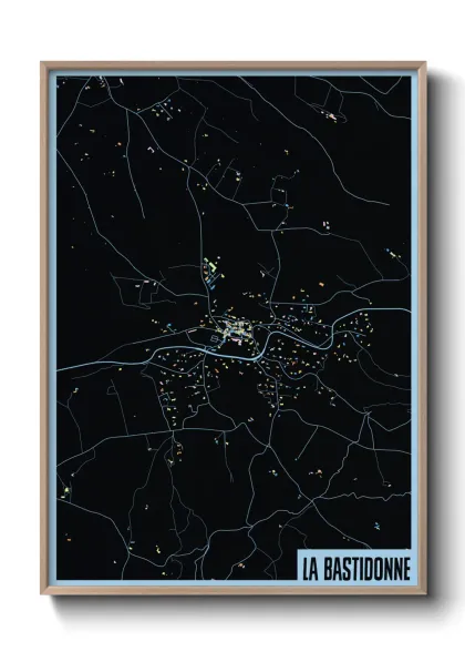 Une affiche de carte sur La Bastidonne