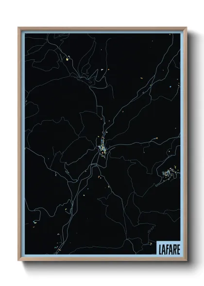 Une affiche de carte sur Lafare