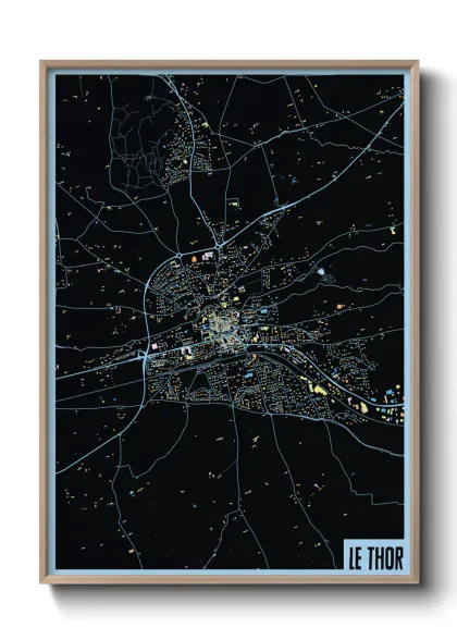 Une affiche de carte sur Le Thor