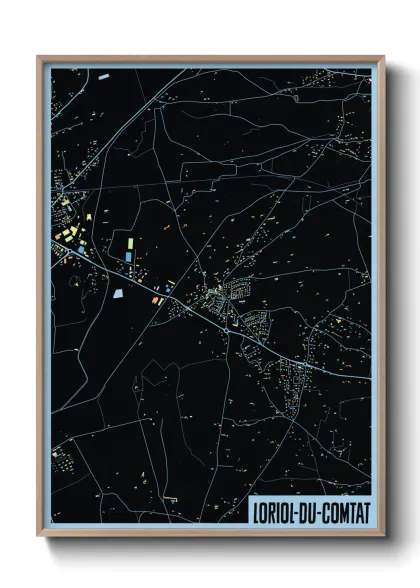 Une affiche de carte sur Loriol-du-Comtat