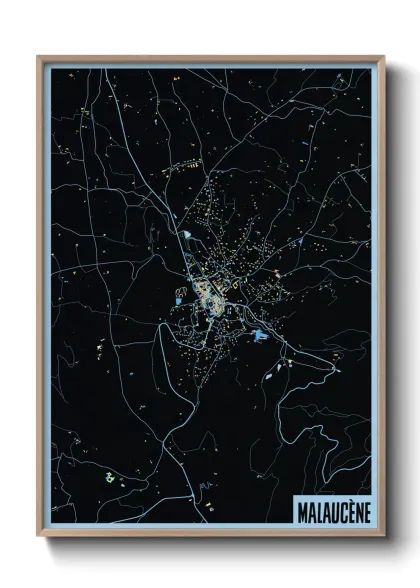 Une affiche de carte sur Malaucène