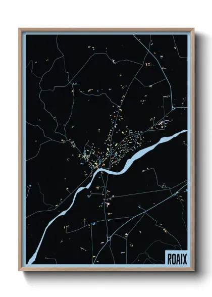 Une affiche de carte sur Roaix