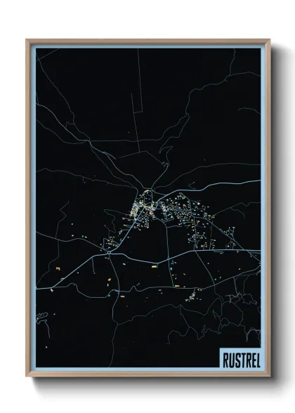 Une affiche de carte sur Rustrel