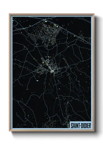 Une affiche de carte sur Saint-Didier