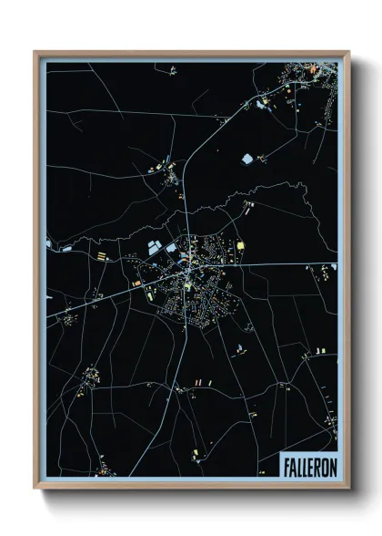 Une affiche de carte sur Falleron