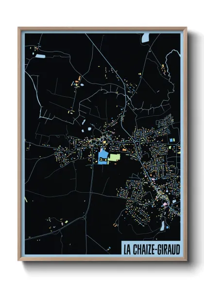 Une affiche de carte sur La Chaize-Giraud