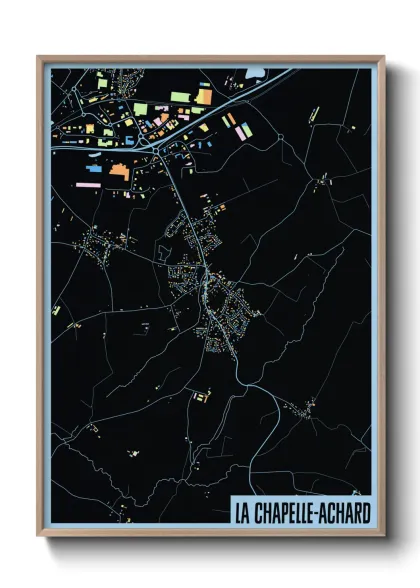 Une affiche de carte sur La Chapelle-Achard