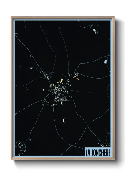 Une affiche de carte sur La Jonchère