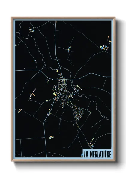 Une affiche de carte sur La Merlatière