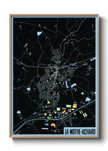 Une affiche de carte sur La Mothe-Achard