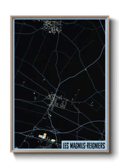 Une affiche de carte sur Les Magnils-Reigniers