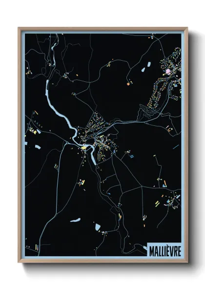 Une affiche de carte sur Mallièvre