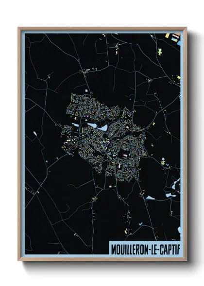 Une affiche de carte sur Mouilleron-le-Captif