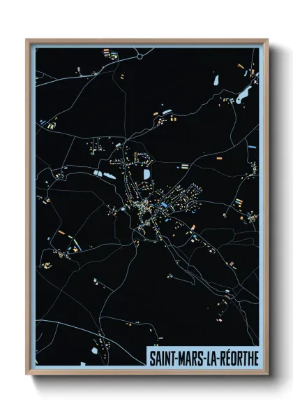Une affiche de carte sur Saint-Mars-la-Réorthe