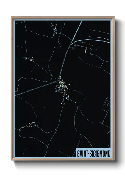 Une affiche de carte sur Saint-Sigismond