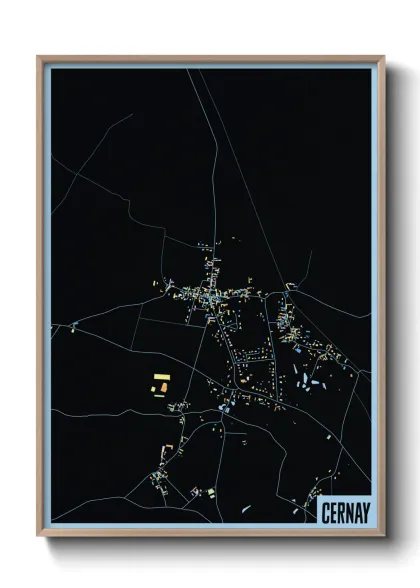 Une affiche de carte sur Cernay