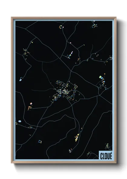 Une affiche de carte sur Cloué