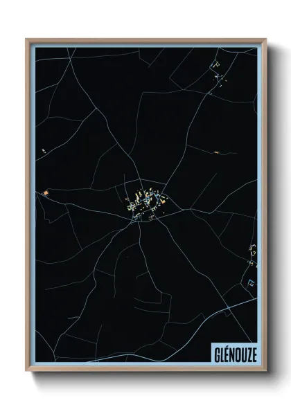 Une affiche de carte sur Glénouze