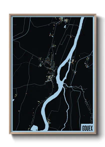 Une affiche de carte sur Gouex