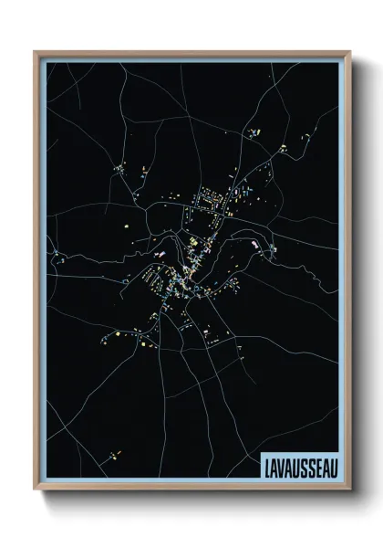 Une affiche de carte sur Lavausseau