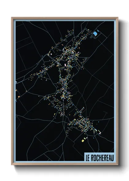 Une affiche de carte sur Le Rochereau