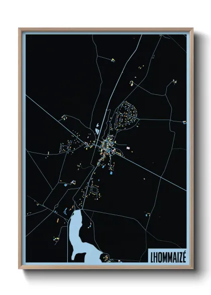 Une affiche de carte sur Lhommaizé