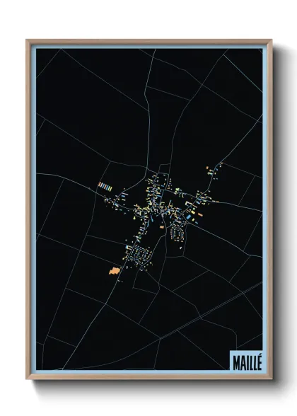 Une affiche de carte sur Maillé