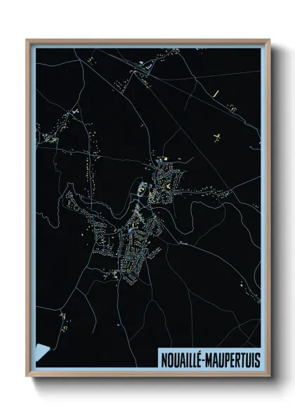 Une affiche de carte sur Nouaillé-Maupertuis