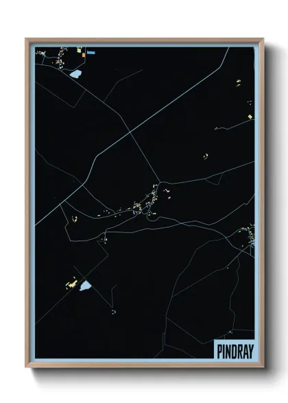 Une affiche de carte sur Pindray