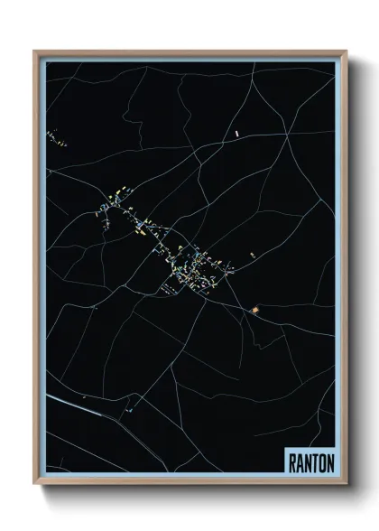 Une affiche de carte sur Ranton
