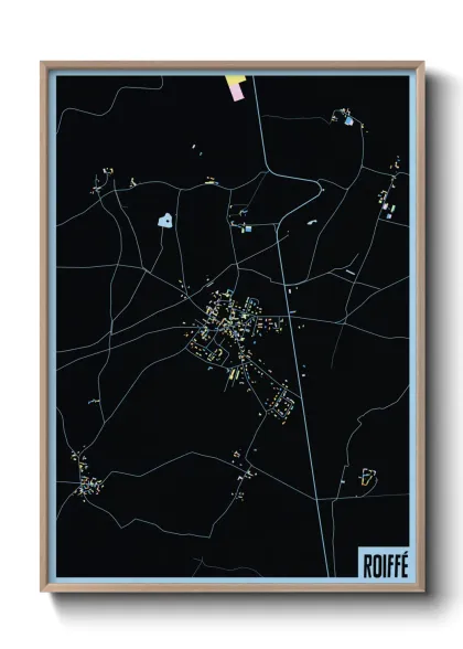 Une affiche de carte sur Roiffé