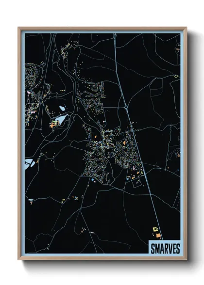 Une affiche de carte sur Smarves
