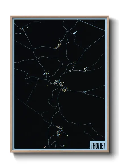 Une affiche de carte sur Thollet