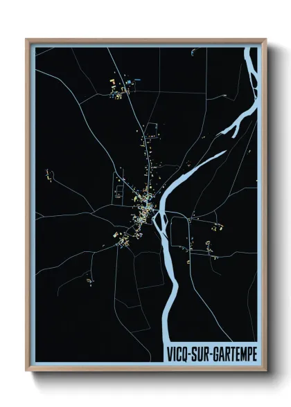 Une affiche de carte sur Vicq-sur-Gartempe