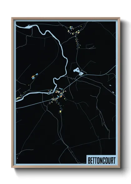 Une affiche de carte sur Bettoncourt