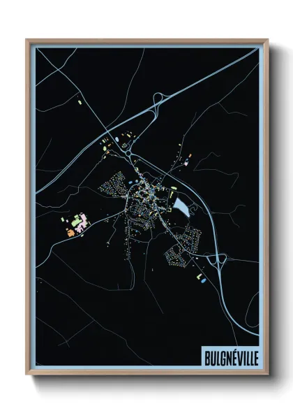 Une affiche de carte sur Bulgnéville