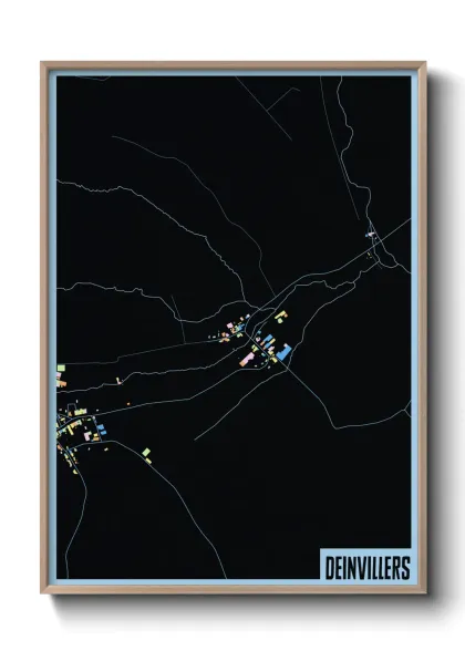 Une affiche de carte sur Deinvillers