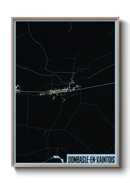 Une affiche de carte sur Dombasle-en-Xaintois