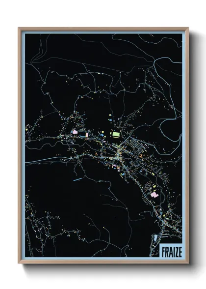 Une affiche de carte sur Fraize