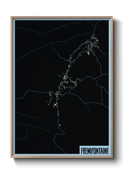 Une affiche de carte sur Fremifontaine