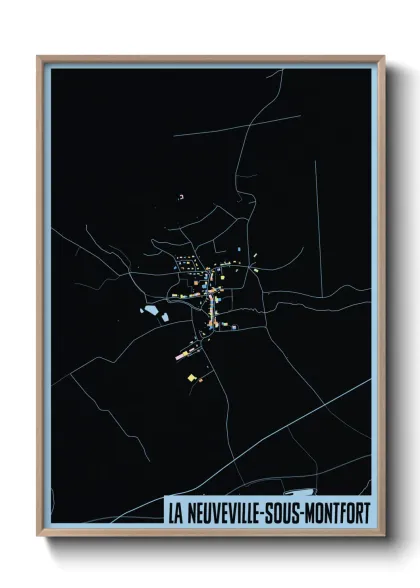 Une affiche de carte sur La Neuveville-sous-Montfort