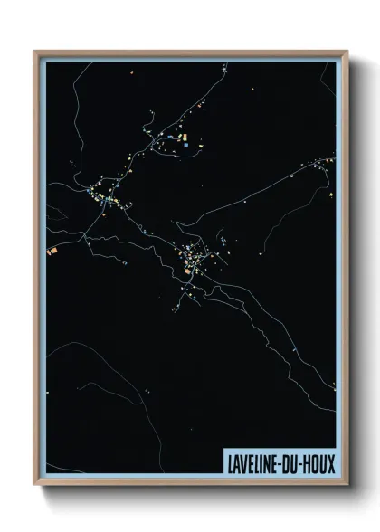 Une affiche de carte sur Laveline-du-Houx