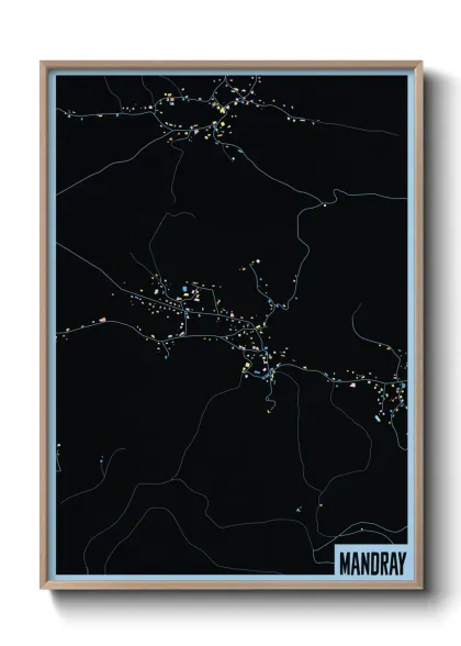 Une affiche de carte sur Mandray