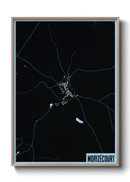 Une affiche de carte sur Morizécourt