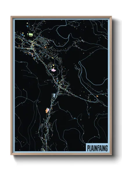 Une affiche de carte sur Plainfaing