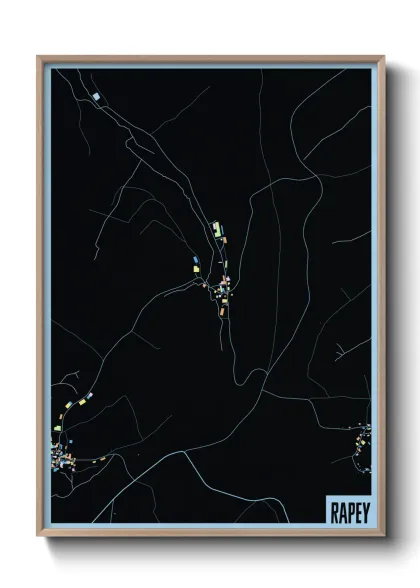 Une affiche de carte sur Rapey