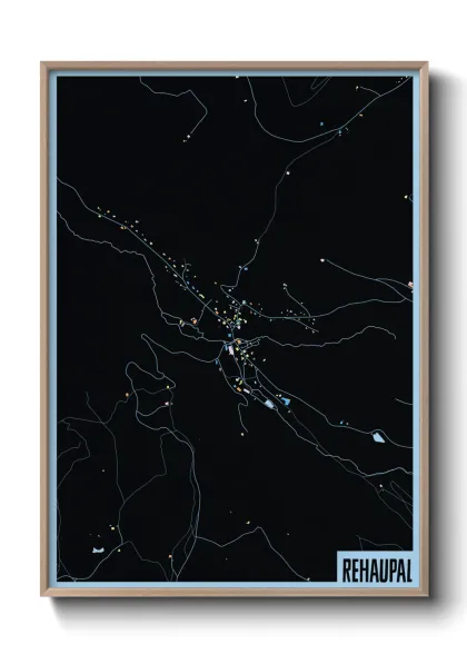 Une affiche de carte sur Rehaupal