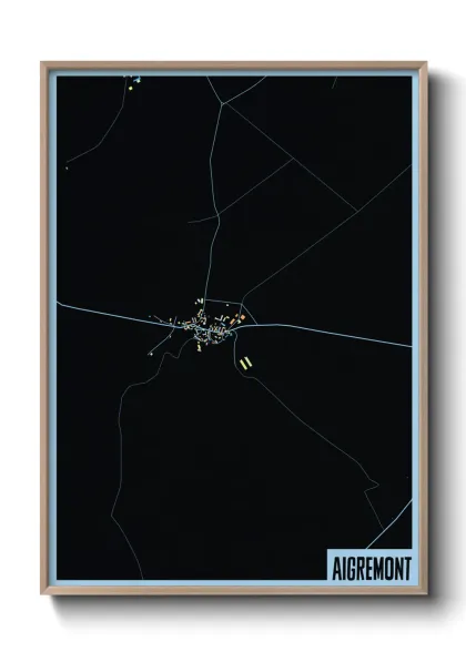 Une affiche de carte sur Aigremont